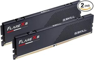 G.SKILL Flare X5 Series (AMD Expo) DDR5 RAM 32GB (2x16GB) 6000MT/s CL36-48-48-96 1.25V Desktop Computer Memory UDIMM - Matte Black (F5-6000J3648D16GX2-FX5)