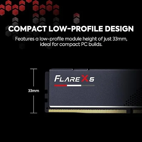 G.Skill Flare X5 DDR5 RAM 6000 MT/s CL36 1.35V AMD Expo 32GB (2x16GB) Desktop Memory - F5-6000J3636F16GX2-FX5