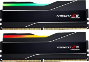 G.SKILL Trident Z5 Neo RGB Series (AMD Expo) DDR5 RAM_1 (1) G.Skill Trident Z5 Neo RGB DDR5 RAM 6000 MT/s CL30 1.35V AMD Expo 64GB (2x32GB) Black Desktop Memory - F5-6000J3036G32GX2-TZ5NR