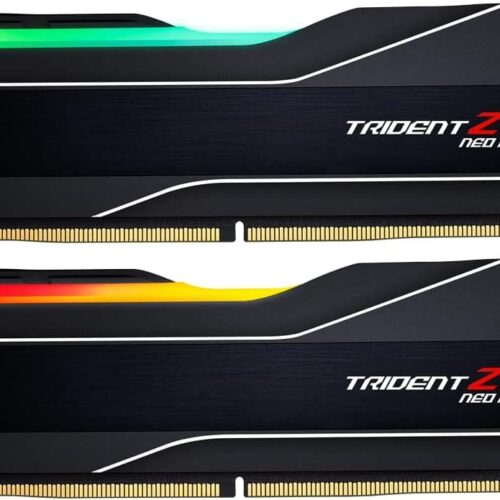 G.SKILL Trident Z5 Neo RGB Series (AMD Expo) DDR5 RAM 32GB (2x16GB) 6400MT/s CL32-39-39-102 1.40V Desktop Computer Memory UDIMM - Matte Black (F5-6400J3239G16GX2-TZ5NR)