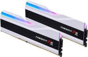 G.Skill Trident Z5 RGB DDR5 RAM 6400 MT/s CL32 1.40V Intel XMP 32GB (2x16GB) White Desktop Memory - F5-6400J3239G16GX2-TZ5RW