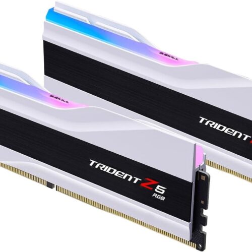 G.Skill Trident Z5 RGB DDR5 RAM 6000 MT/s CL36 1.35V Intel XMP 64GB (2x32GB) White Desktop Memory - F5-6000J3636F32GX2-TZ5RW