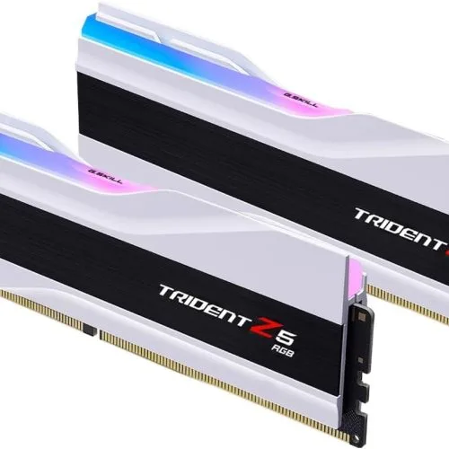 G.Skill Trident Z5 RGB DDR5 RAM 6400 MT/s CL32 1.40V Intel XMP 32GB (2x16GB) White Desktop Memory - F5-6400J3239G16GX2-TZ5RW