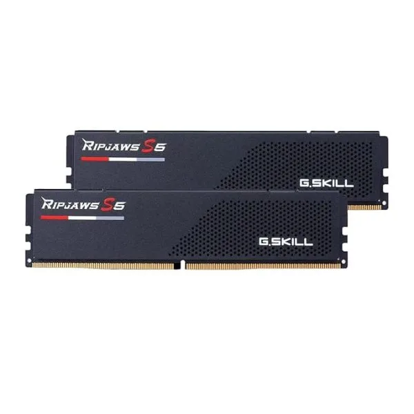 G.Skill Ripjaws S5 DDR5 RAM 6000 MT/s CL32 1.35V Intel XMP 32GB (2x16GB) Black Desktop Memory - F5-6000J3238F16GX2-RS5K