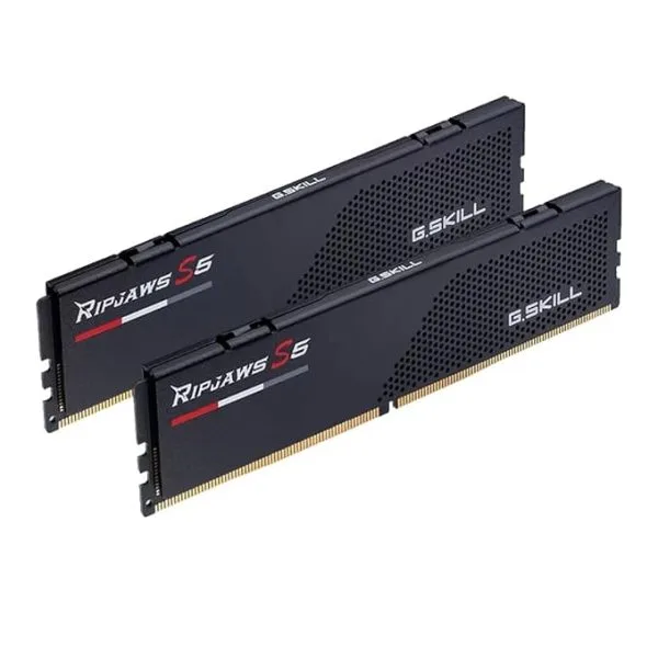 G.Skill Ripjaws S5 DDR5 RAM 6000 MT/s CL32 1.35V Intel XMP 32GB (2x16GB) Black Desktop Memory - F5-6000J3238F16GX2-RS5K