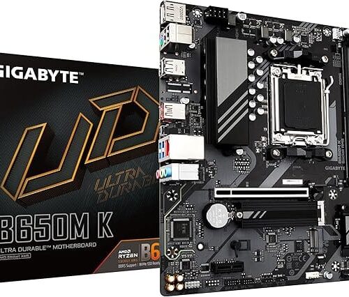 GIGABYTE B650M K AM5/ LGA 1718/ AMD Ryzen/ B650/ Micro-ATX Motherboard
