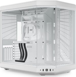 HYTE Y70 Dual Chamber Panoramic TG Mid-Tower ATX Computer Gaming Case - Snow White
