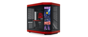 HYTE Y70 Touch Infinite Dual Chamber Panoramic TG Mid-Tower ATX Computer Gaming Case - Black Cherry