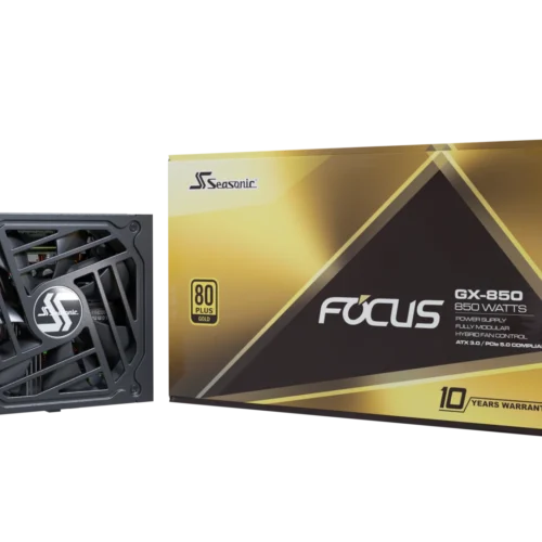 Seasonic Focus V3 GX-850 850W 80+ Gold ATX 3.0 & PCIe 5.0 Ready Full-Modular Power Supply 10 Year Warranty - SSR-850FX3
