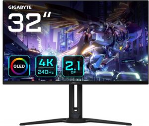 Gigabyte AORUS FO32U2P 32” QD-OLED 4K 240hz 3840 x 2160 (UHD) Flat Gaming Monitor