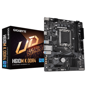 Gigabyte H610M K Intel LGA 1700 DDR4 M.2 Motherboard Supports 12th, 13th, and 14th Gen