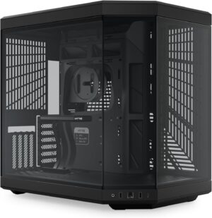 HYTE Y70 Dual Chamber Panoramic TG Mid-Tower ATX Computer Gaming Case - Pitch Black