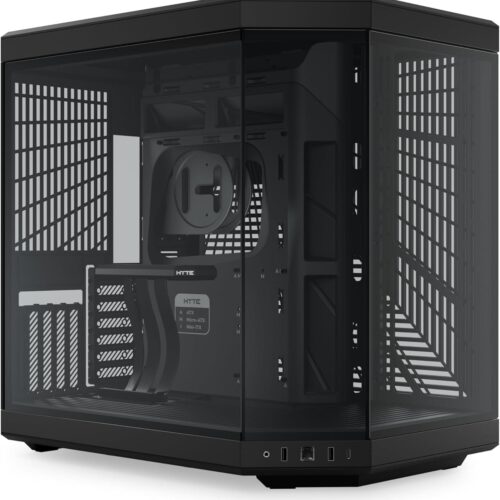 HYTE Y70 Dual Chamber Panoramic TG Mid-Tower ATX Computer Gaming Case - Pitch Black