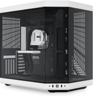HYTE Y70 Dual Chamber Panoramic TG Mid-Tower ATX Computer Gaming Case - Panda Back/White