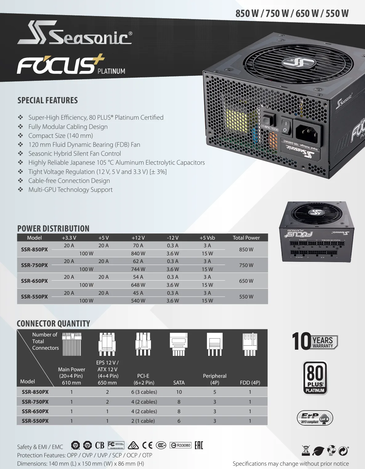 Netcodex.ph: Seasonic FOCUS PX 850W 80+ Platinum Full