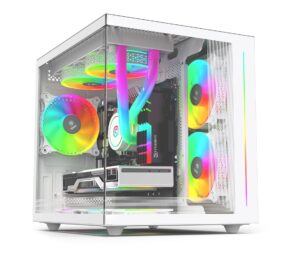 powerlogic blakiston (12) PowerLogic Blakiston TG Micro-ATX PC Case - White