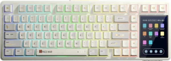 AULA L99 Smart-Screen Mechanical Keyboard 75% RGB 84-Key 3.98" IPS Touchscreen Tri-Mode Wireless Hot-Swappable 8000mAh