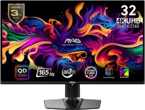 MSI MAG 321UPX 32" 4K 240Hz QD-OLED UHD 3840 x 2160 Gaming Monitor