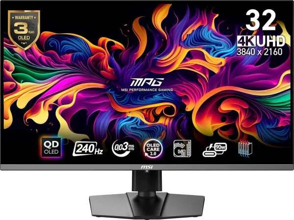 MSI MPG 321URX 32" 4K 240Hz QD-OLED UHD 3840 x 2160 Gaming Monitor