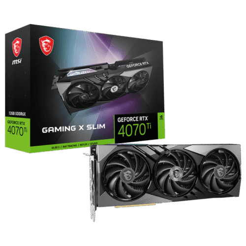 MSI Nvidia GeForce RTX 4070 Ti GAMING X SLIM 12G 192-bit 12GB GDDR6X Graphics Card