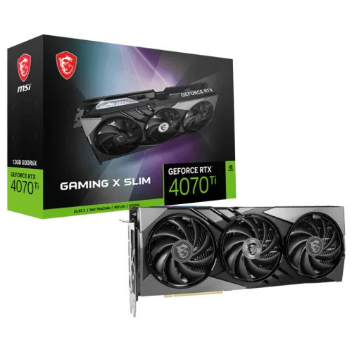 MSI Nvidia GeForce RTX 4070 Ti GAMING X SLIM 12G 192-bit 12GB GDDR6X Graphics Card