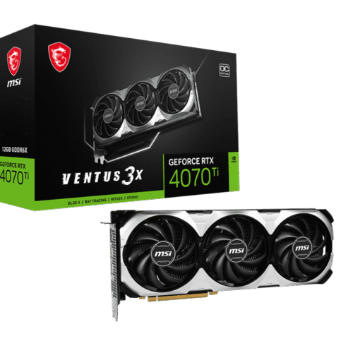 MSI Nvidia GeForce RTX 4070 Ti VENTUS 3X 12G OC 192-bit 12GB GDDR6X Graphics Card