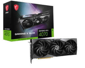 MSI Nvidia Geforce RTX 4070 GAMING X SLIM 12G Black 192-bit 12GB GDDR6X Graphics Card MSI Nvidia Geforce RTX 4070 GAMING X SLIM 12G Black 192-bit 12GB GDDR6X Graphics Card
