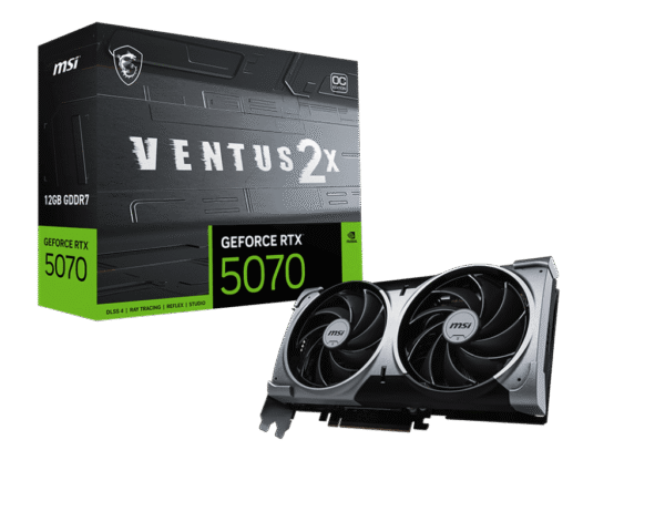 1024 (5) MSI GeForce RTX 5070 12G VENTUS 2X OC GDDR7 192-bit PCIe 5.0 Graphics Card