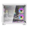 Darkflash C285MP V2 White Micro-ATX/ITX PC Case with Tempered Glass Panel