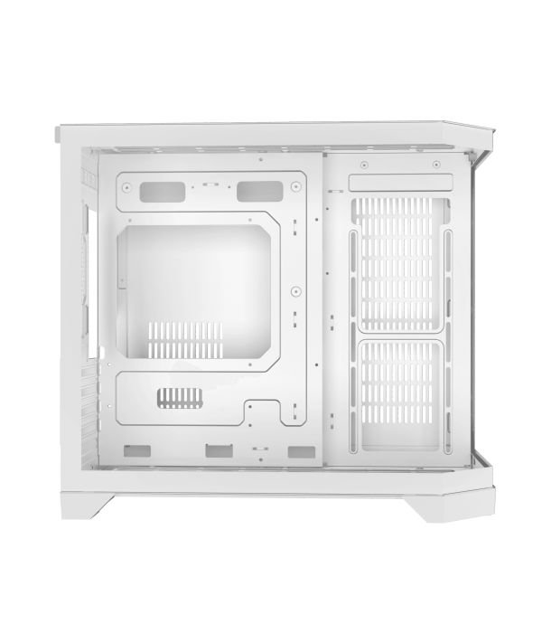 Coolman Spectra Micro-ATX White PC Case with 3-Sided HD Glass Panels