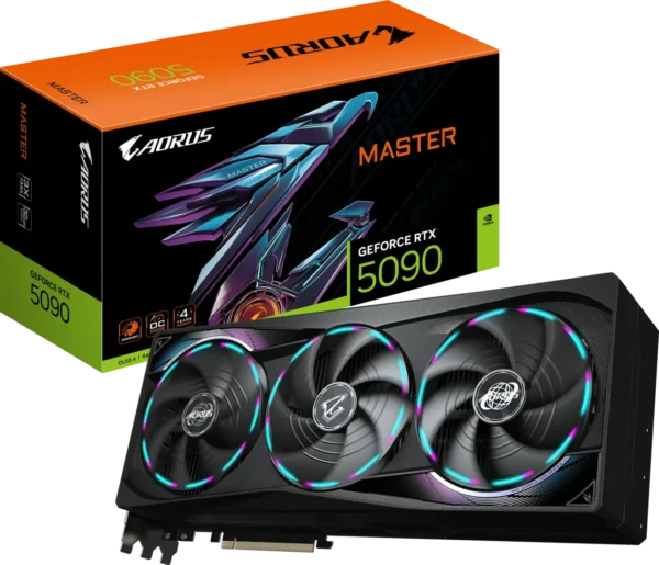 Gigabyte AORUS NVIDIA GeForce RTX 5090 MASTER 32G GDDR7 512-bit PCIe 5.0 Graphics Card - GV-N5090AORUS-M-32GD
