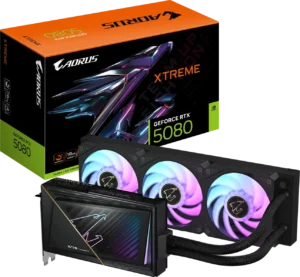 Gigabyte AORUS NVIDIA GeForce RTX 5080 XTREME WATERFORCE 16G GDDR7 256-bit PCIe 5.0 Graphics Card - GV-N5080AORUSX-W-16GD