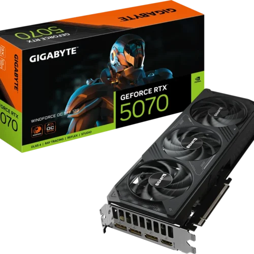 Gigabyte GeForce RTX 5070 WINDFORCE OC SFF 12G GDDR7 Graphics Card, 192-bit, PCI-E 5.0 - GV-N5070WF3OC-12GD