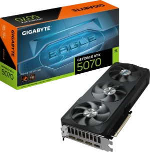 2000 (5) Gigabyte GeForce RTX 5070 Eagle OC SFF 12G GDDR7 Graphics Card, 192-bit, PCI-E 5.0 - GV-N5070EAGLE-OC-12GD
