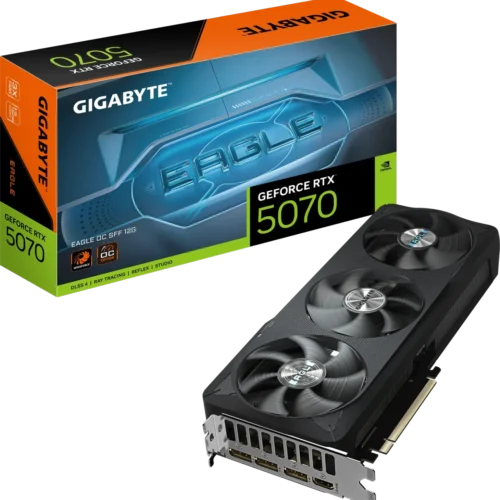 Gigabyte GeForce RTX 5070 Eagle OC SFF 12G GDDR7 Graphics Card, 192-bit, PCI-E 5.0 - GV-N5070EAGLE-OC-12GD