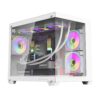 Darkflash C285MP V2 White Micro-ATX/ITX PC Case with Tempered Glass Panel