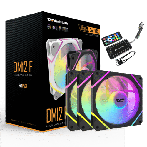Darkflash DM12F 3-in-1 A-RGB Case Fans (Black)