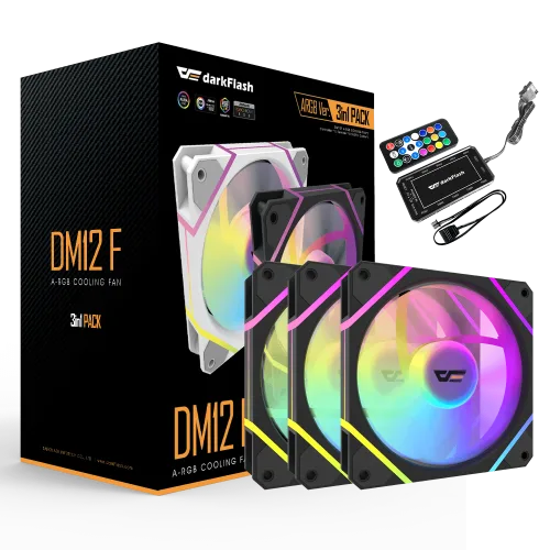Darkflash DM12F 3-in-1 A-RGB Case Fans (Black)