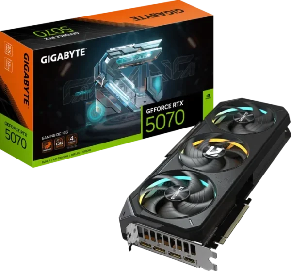 670 Gigabyte GeForce RTX 5070 Gaming OC 12G GDDR7 Graphics Card, 192-bit, PCI-E 5.0 - GV-N5070GAMING-OC-12GD