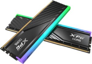Adata XPG Lancer Blade RGB DDR5-6000 CL34 32GB (2x16GB) w/ Heatsink Memory Kit - Black - AD-AX5U6000C3416G-DTLABRBK-BOX