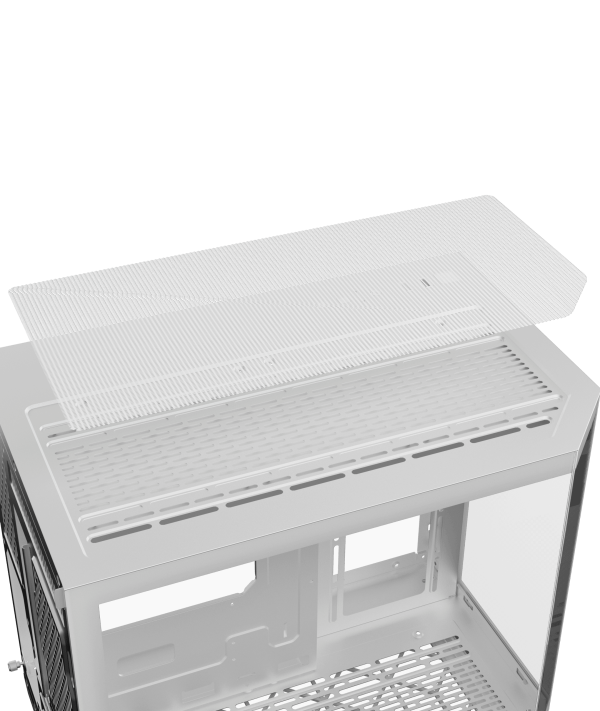 Coolman Spectra Micro-ATX White PC Case with 3-Sided HD Glass Panels