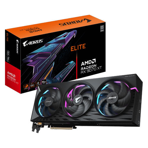 Gigabyte AORUS Radeon RX 9070 XT ELITE 16G 16GB GDDR6 RDNA 4 Graphics Card - GV-R9070XTAORUS-E-16GD