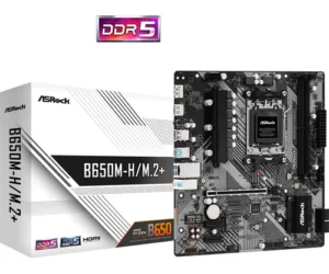 ASRock B650M-H/M.2+ Micro ATX Motherboard w/ AM5 Socket, DDR5 Memory Support