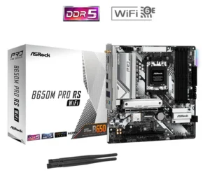 ASRock B650M Pro RS WiFi Micro ATX Motherboard w/ AM5 Socket, DDR5 Support