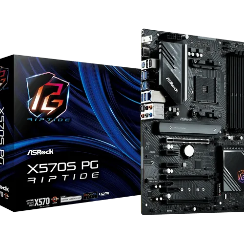 ASRock X570S PG Riptide ATX Motherboard w/ AM4 Socket, DDR4 Support & PCIe 4.0