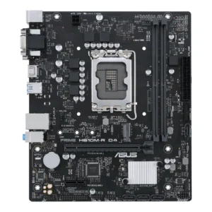 ASUS PRIME H610M-R D4 Motherboard ASUS PRIME H610M-R D4 Motherboard, Intel H610 Chipset, LGA 1700 Socket, Micro-ATX Form Factor
