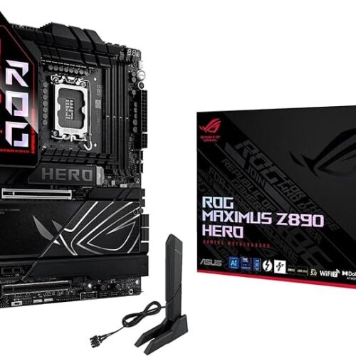 ASUS ROG Maximus Z890 Hero Intel Z890 LGA 1851 ATX Motherboard, Advanced AI PC-Ready, 22+2+1+2 Stages, DDR5, WiFi 7, 3X PCIe 5.0 M.2, Thunderbolt 4, USB Type-C, AI Overclocking/Cooling/Networking