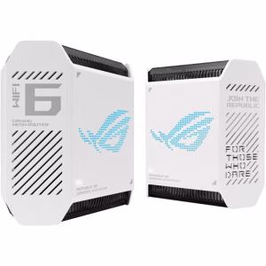 ASUS ROG Rapture GT6 (2-Pack) AX10000 Tri-Band WiFi 6 Gaming Mesh System - White - GT6(W-2-PK)
