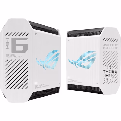 ASUS ROG Rapture GT6 (2-Pack) AX10000 Tri-Band WiFi 6 Gaming Mesh System - White - GT6(W-2-PK)