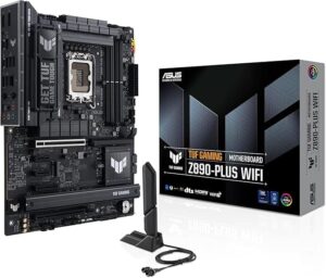 ASUS TUF Gaming Z890-PLUS WiFi Z890 LGA 1851 ATX Motherboard, Intel Core Ultra Series 2 Ready, Advanced AI PC-Ready, 16+1+2+1 Stages, DDR5, PCIe 5.0, Thunderbolt 4 Type-C, 4X M.2, Wi-Fi 7, 2.5Gb